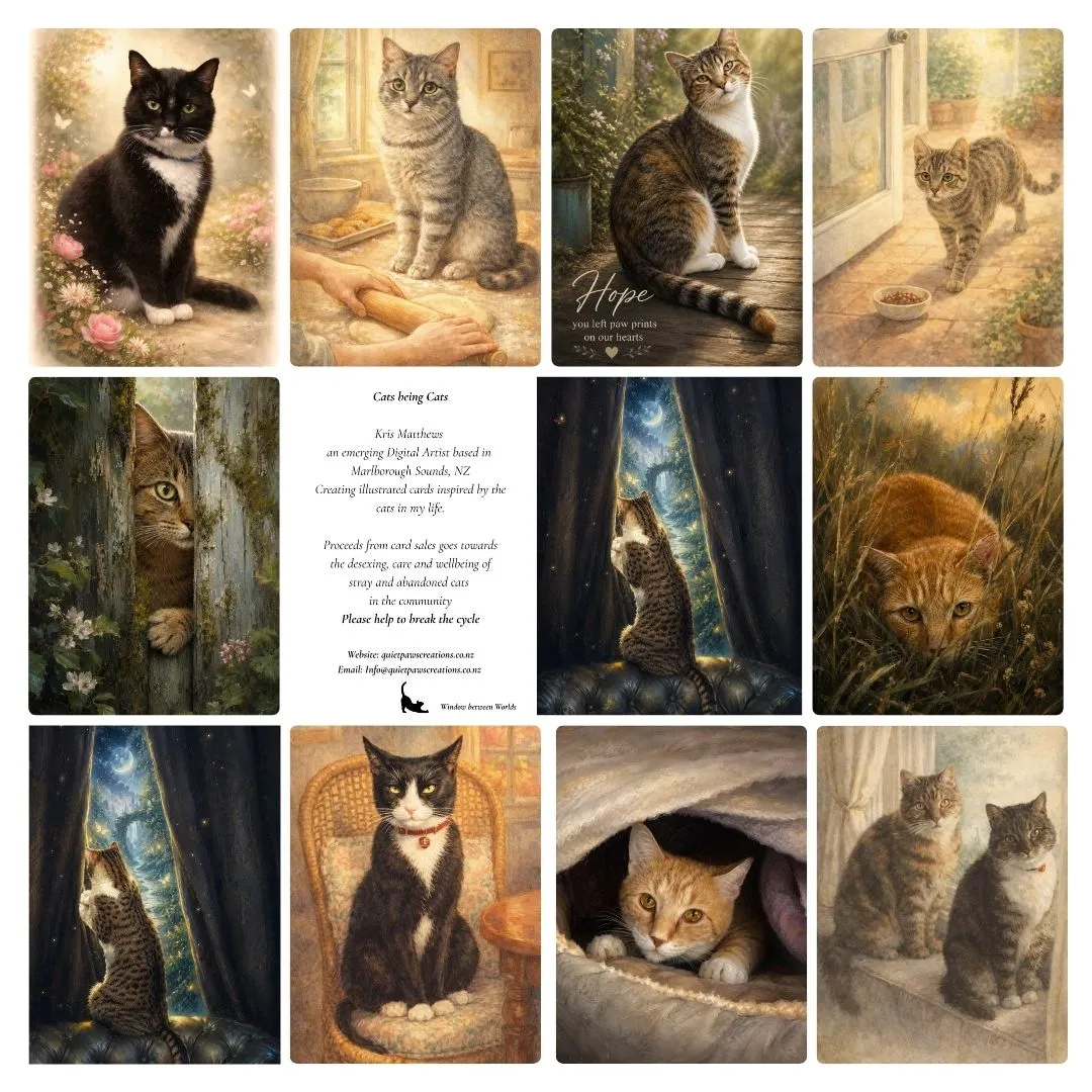 10 Pack Cats being Cats Vol2 Greeting Cards